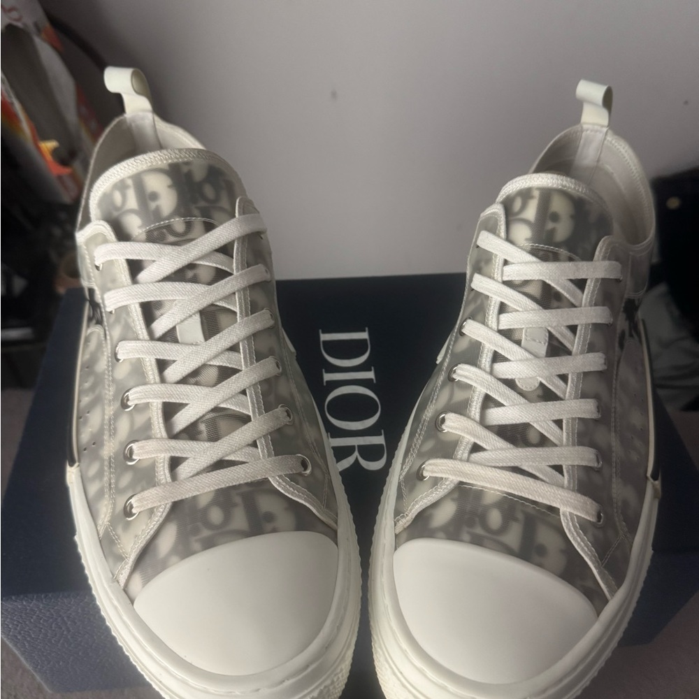 Dior Monogram White and Gray Sneakers size 15